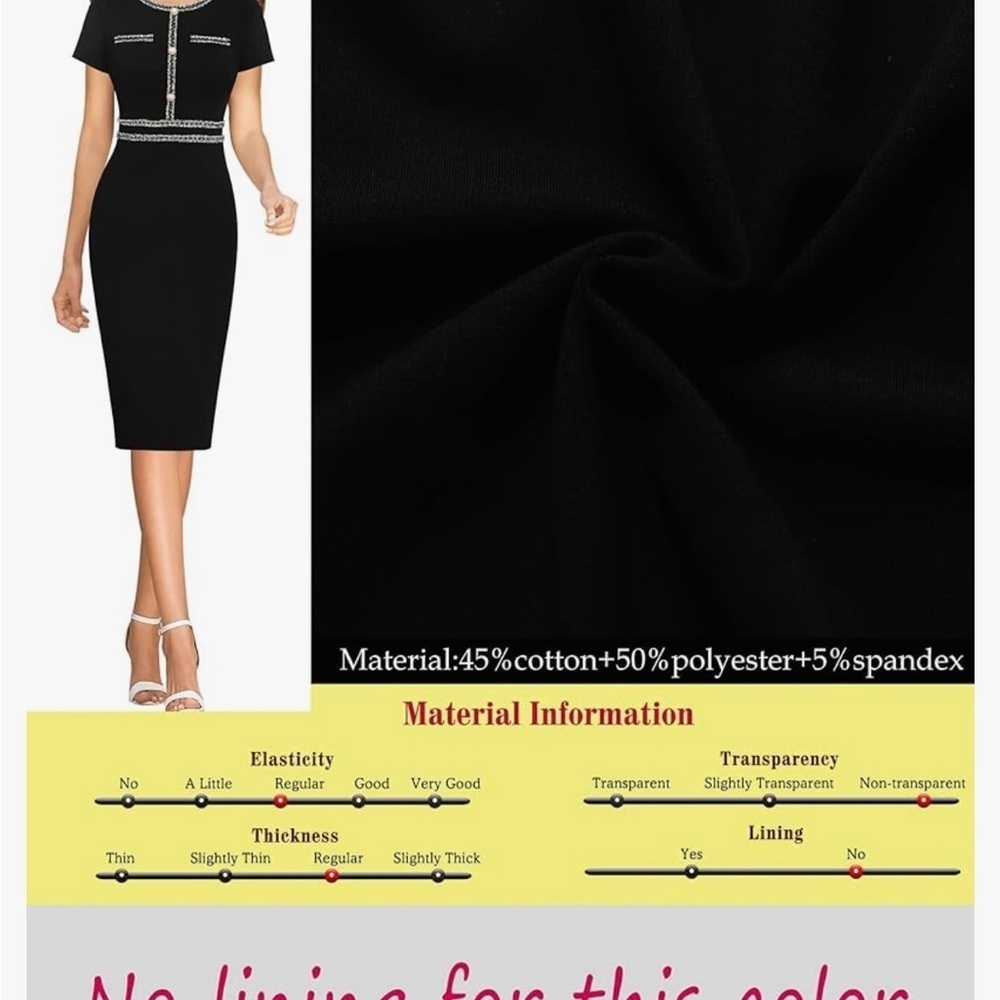 Women’s size large crew neck pencil dress - Picture 10 of 15